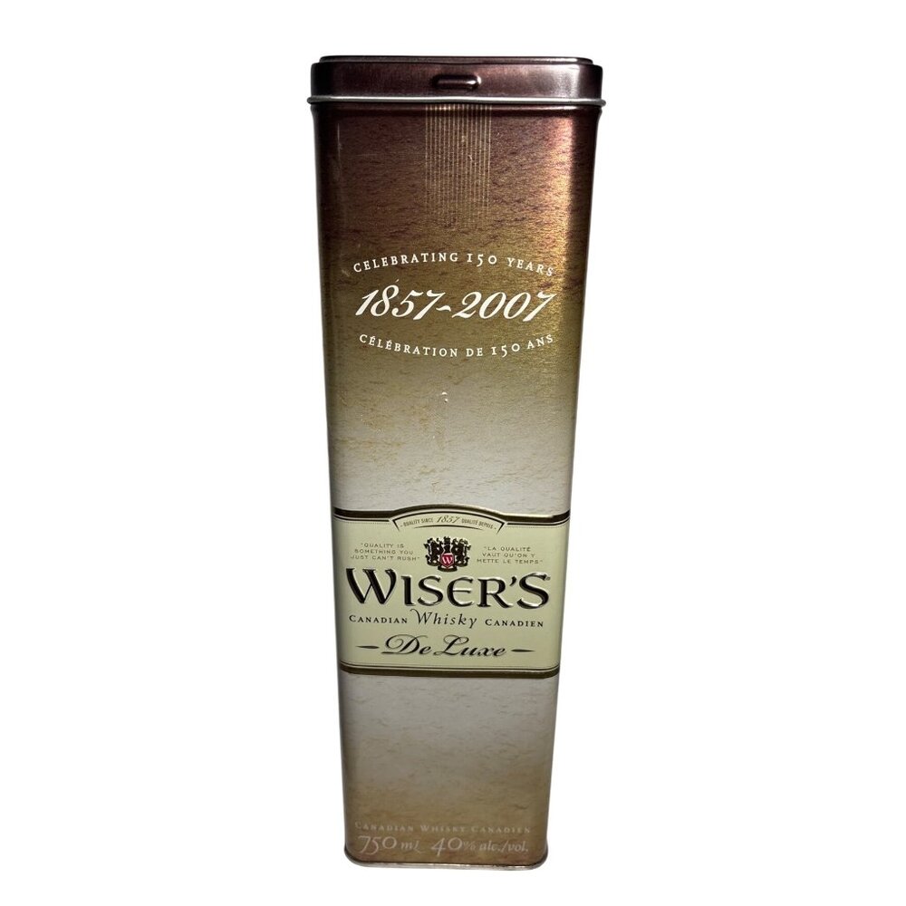 Wisers Canadian Whisky Tin Container Celebrating 150 Years 1857-2007 Collectible